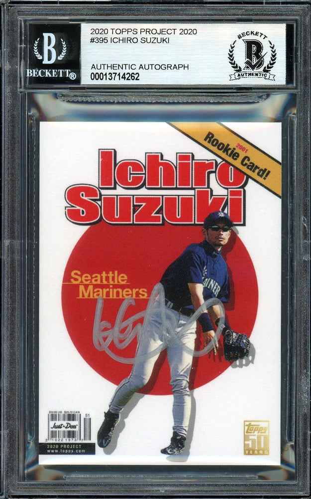 Ichiro Suzuki Autographed Topps Project 2020 Don C Card #395 Seattle Mariners Silver #3/10 Beckett BAS #13714262 - RSA