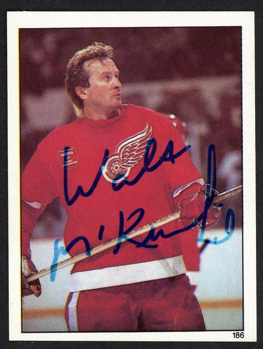 Walt McKechnie Autographed 1982-83 Topps Sticker Card #186 Detroit Red Wings SKU #154075 - RSA