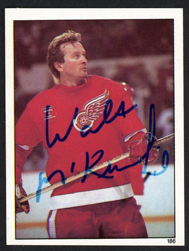 Walt McKechnie Autographed 1982-83 Topps Sticker Card #186 Detroit Red Wings SKU #154075 - RSA
