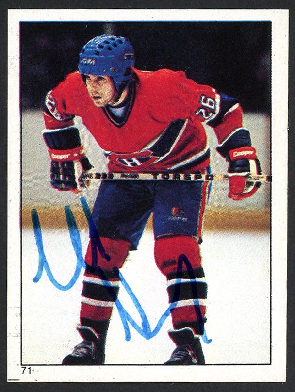 Mats Naslund Autographed 1983-84 Topps Sticker Card #71 Montreal Canadiens SKU #154089 - RSA