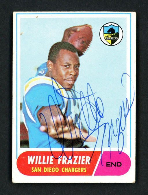 Willie Frazier Autographed 1968 Topps Card #11 San Diego Chargers SKU #156983 - RSA