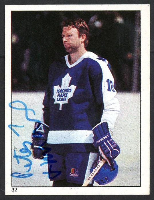 Peter Ihnacak Autographed 1983-84 Topps Sticker Rookie Card #32 Toronto Maple Leafs SKU #154099 - RSA