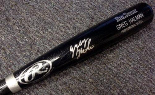 Greg Halman Autographed Black Rawlings Bat Seattle Mariners PSA/DNA RookieGraph Stock #22258 - RSA