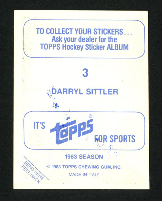 Darryl Sittler Autographed 1983-84 Topps Sticker Card #3 Philadelphia Flyers SKU #154105 - RSA