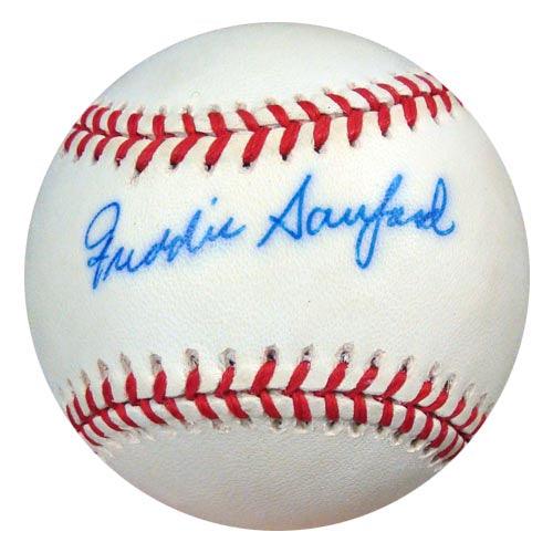 Freddie Sanford Autographed Official AL Baseball St. Louis Browns, New York Yankees PSA/DNA #Q89154 - RSA
