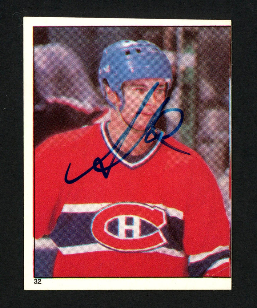 Steve Shutt Autographed 1982-83 Topps Sticker Card #32 Montreal Canadiens SKU #154118 - RSA