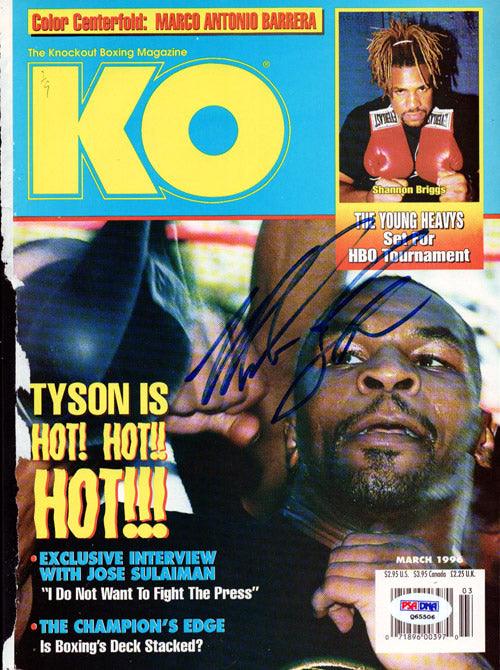 Mike Tyson Autographed KO Boxing Magazine Cover Vintage PSA/DNA #Q65506 - RSA