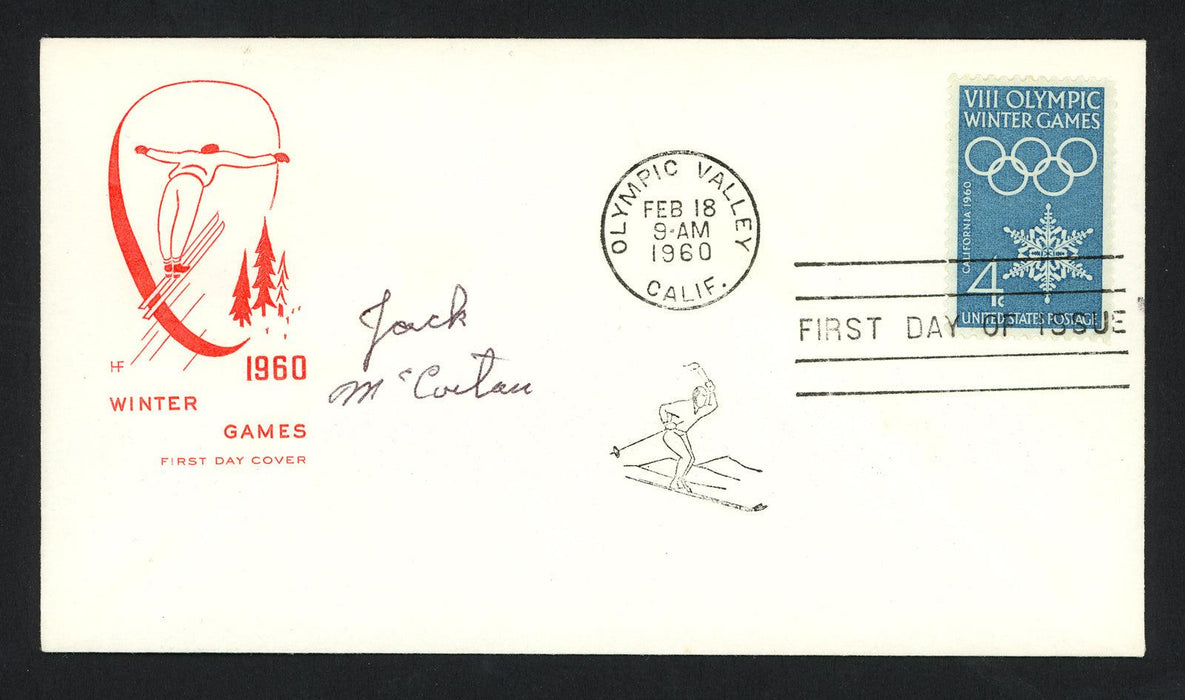 Jack McCartan Autographed First Day Cover 1960 Olympics Hockey Team USA SKU #159567 - RSA