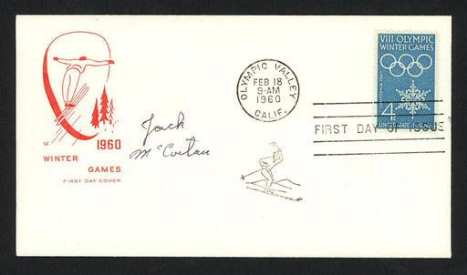Jack McCartan Autographed First Day Cover 1960 Olympics Hockey Team USA SKU #159567 - RSA