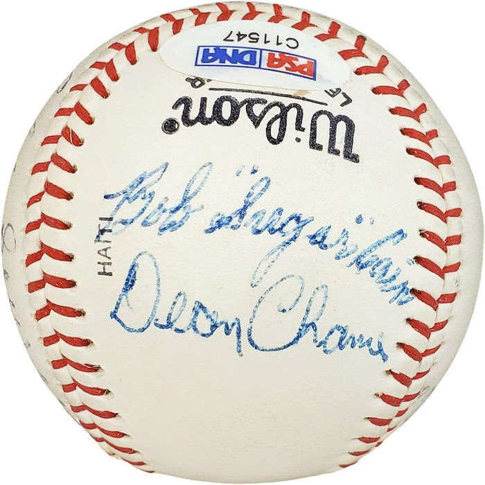 Dean Chance, Luke Sewell, Bob Cain & Roy Hughes Autographed Official Little League Baseball Vintage PSA/DNA #C11547 - RSA