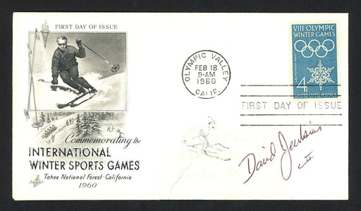 David Jenkins Autographed First Day Cover 1960 Olympics SKU #159570 - RSA