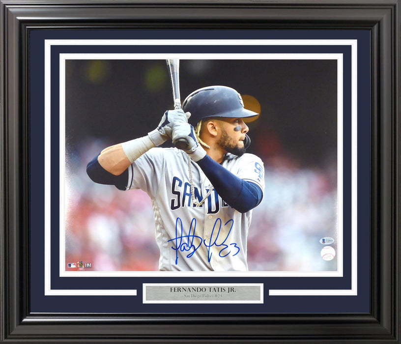 Fernando Tatis Jr. Autographed Framed 16x20 Photo San Diego Padres Beckett BAS Stock #197152 - RSA