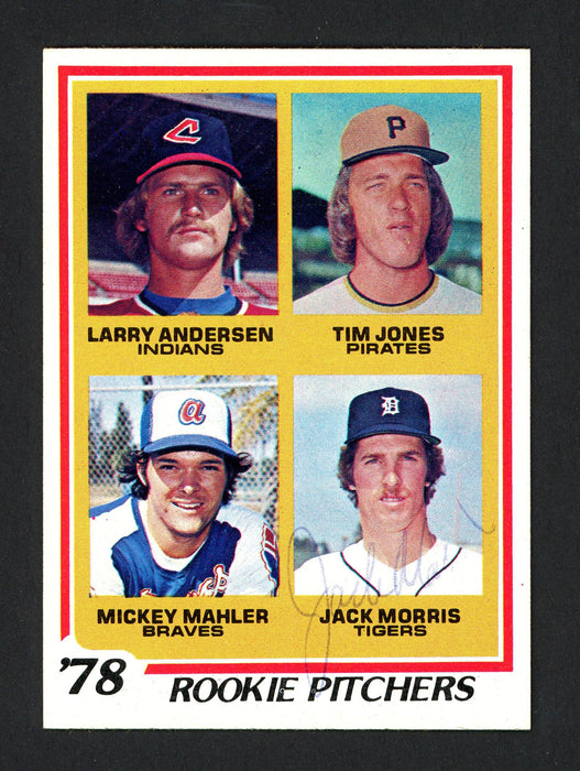 Jack Morris Autographed 1978 Topps Rookie Card #703 Detroit Tigers SKU #161603 - RSA