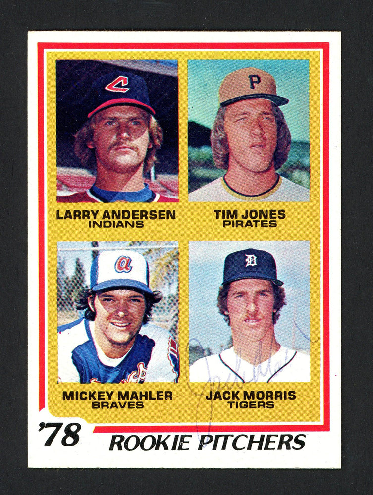 Jack Morris Autographed 1978 Topps Rookie Card #703 Detroit Tigers SKU #161603 - RSA