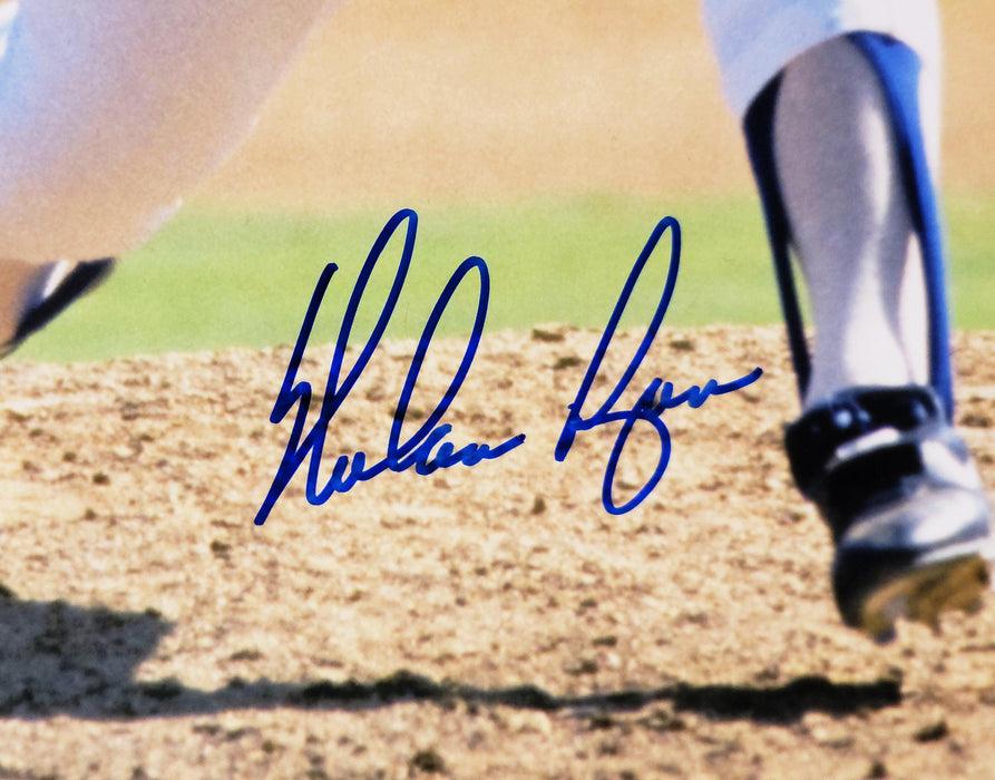 Nolan Ryan Autographed 16x20 Photo Texas Rangers Beckett BAS Stock #201263 - RSA