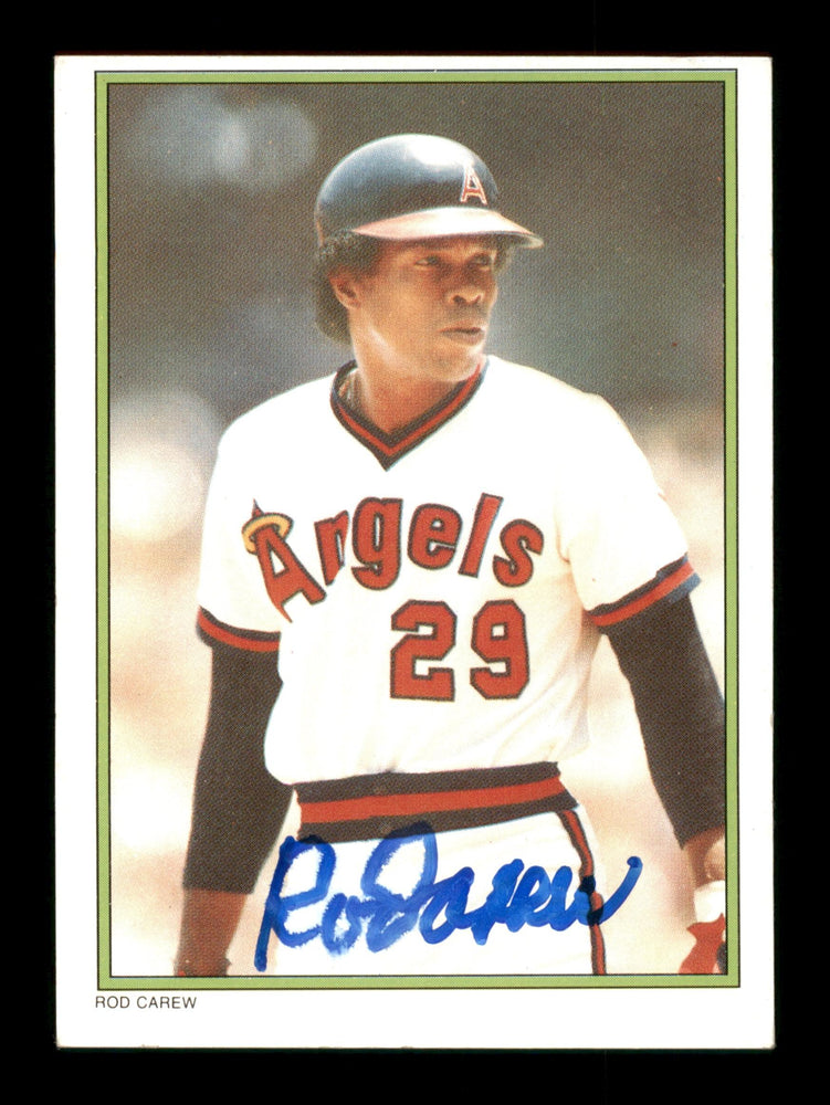 Rod Carew Autographed 1986 Topps All Star Set Card #16 California Angels (Smear) SKU #186719 - RSA