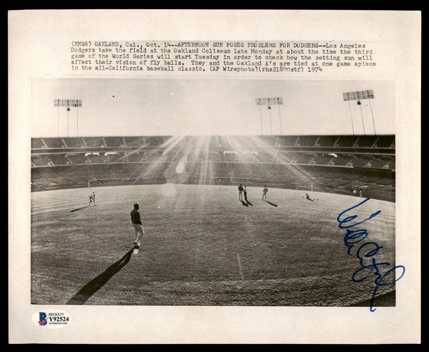 Willie Crawford Autographed AP 8" x 10" Photo Los Angeles Dodgers Beckett BAS #Y92524 - RSA