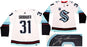 Seattle Kraken Philipp Grubauer Autographed White Adidas Jersey Inaugural Season Patch Fanatics Holo Stock #201665 - RSA