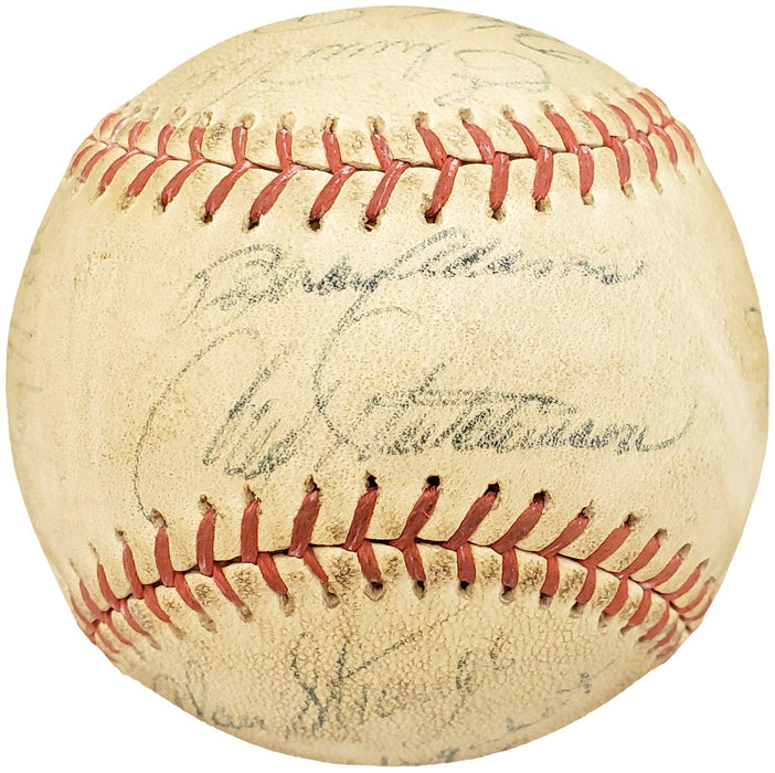 1950-1960's Minor League Players Autographed League Baseball With 19 Signatures Incl. Fred Hutchinson Beckett BAS #AA00352 - RSA