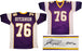 Minnesota Vikings Steve Hutchinson Autographed Purple Jersey "HOF 20" Beckett BAS QR Stock #201206 - RSA