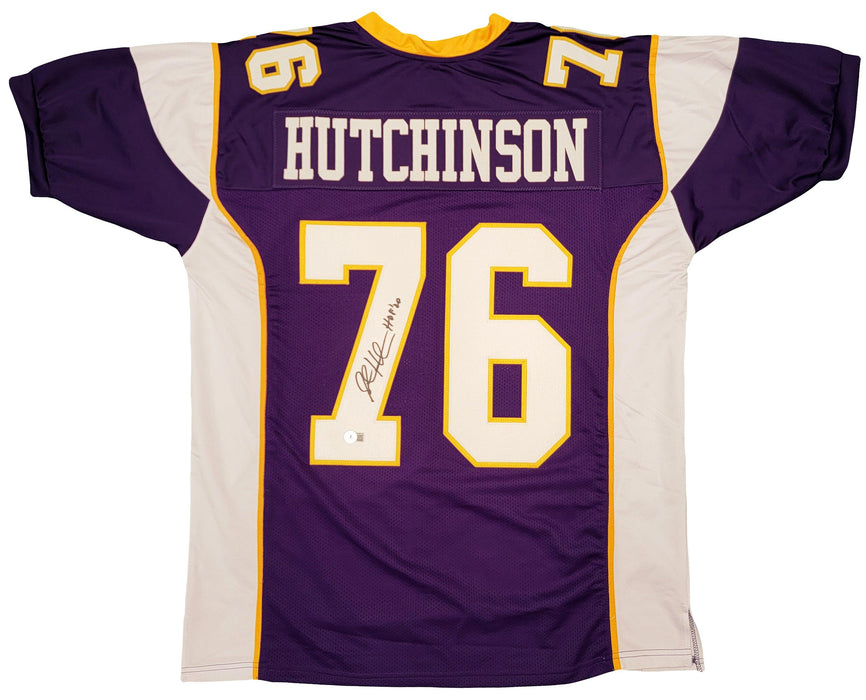 Minnesota Vikings Steve Hutchinson Autographed Purple Jersey "HOF 20" Beckett BAS QR Stock #201206 - RSA