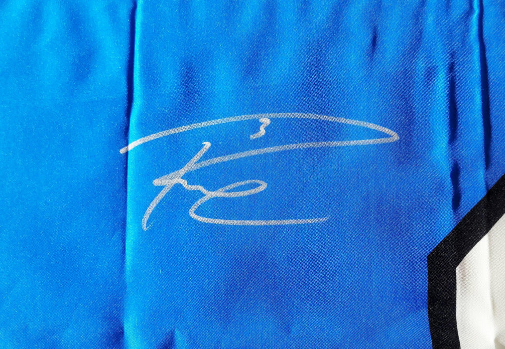 Russell Wilson Autographed Framed 12th Man Flag Seattle Seahawks RW Holo Stock #200935 - RSA