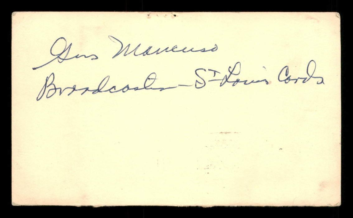 Gus Mancuso Autographed 3.25x5.5 Government Postcard St. Louis Cardinals SKU #201390 - RSA