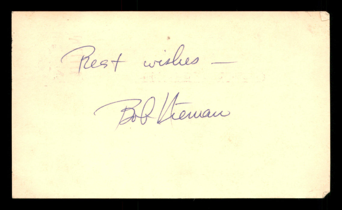 Bob Nieman Autographed 3.25x5.5 Government Postcard Detroit Tigers "Best Wishes" SKU #201391 - RSA