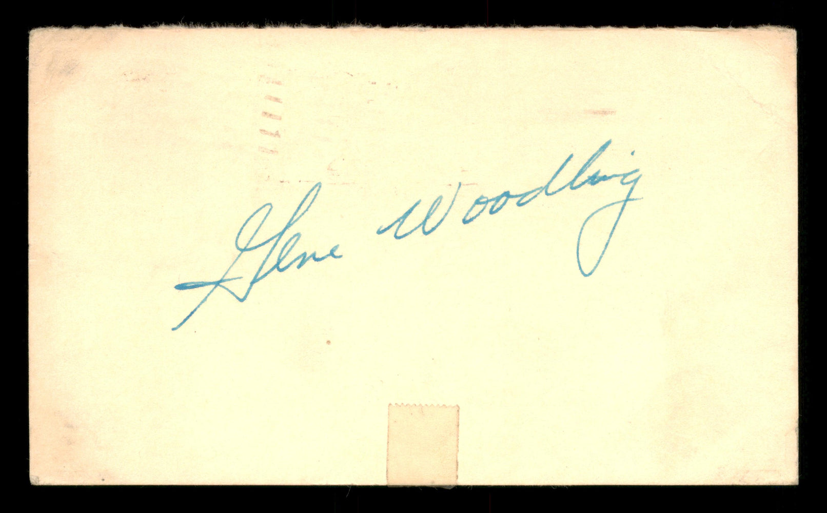 Gene Woodling Autographed 3.25x5.5 Government Postcard New York Yankees SKU #201419 - RSA
