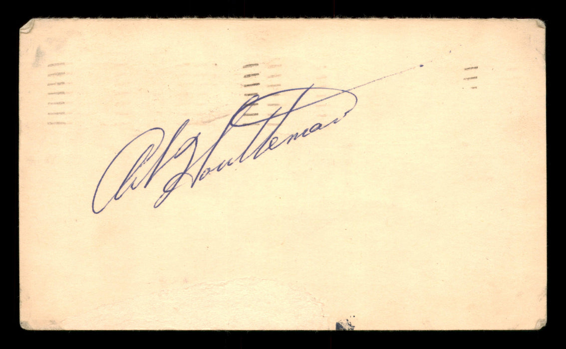 Art Houtteman Autographed 3.25x5.5 Government Postcard Detroit Tigers SKU #201429 - RSA