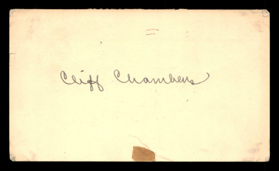 Cliff Chambers Autographed 3.25x5.5 Government Postcard Chicago Cubs SKU #201465 - RSA