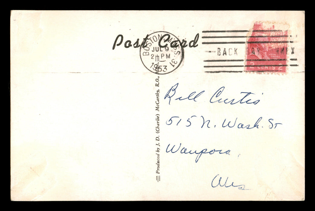 George Kell Autographed 3.5x5.5 Postcard Boston Red Sox SKU #201469 - RSA