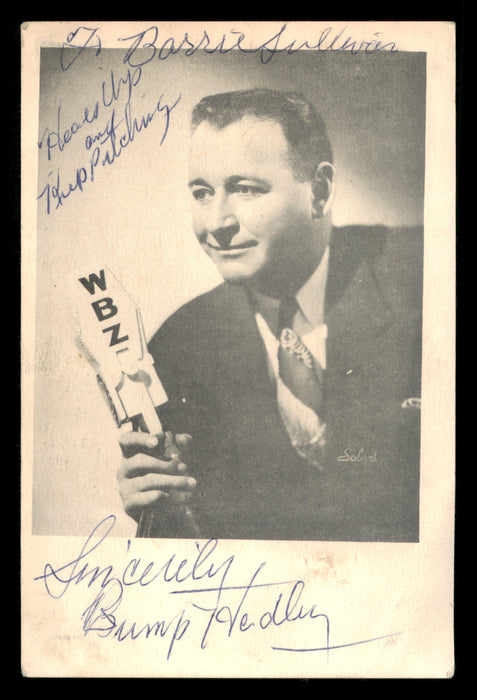 Bump Hadley Autographed 4x6 Photo New York Yankees "To Barrie" SKU #201471 - RSA