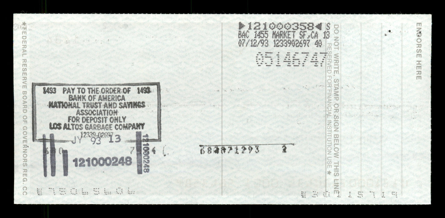 Willie McCovey Autographed 2.75x6 Check San Francisco Giants 1434 SKU #201489 - RSA