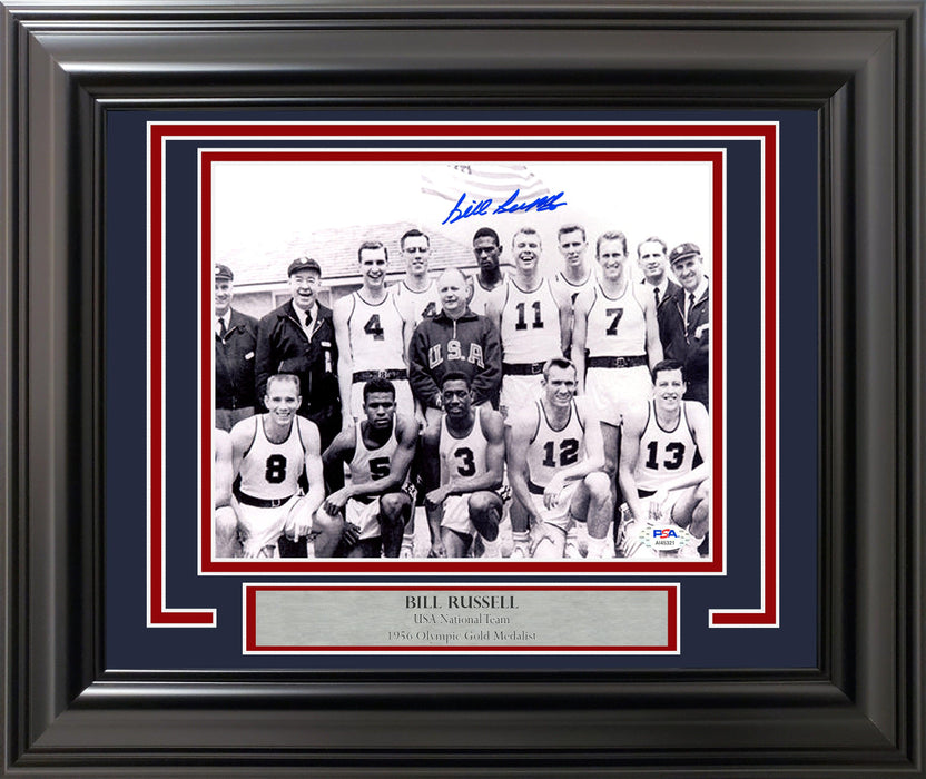 Bill Russell Autographed Framed 8x10 Photo Team USA Basketball 1956 Olympics Beckett BAS #AI45321 - RSA