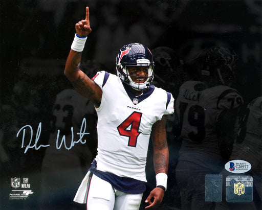 Deshaun Watson Autographed 8x10 Photo Houston Texans Beckett BAS Stock #126638 - RSA