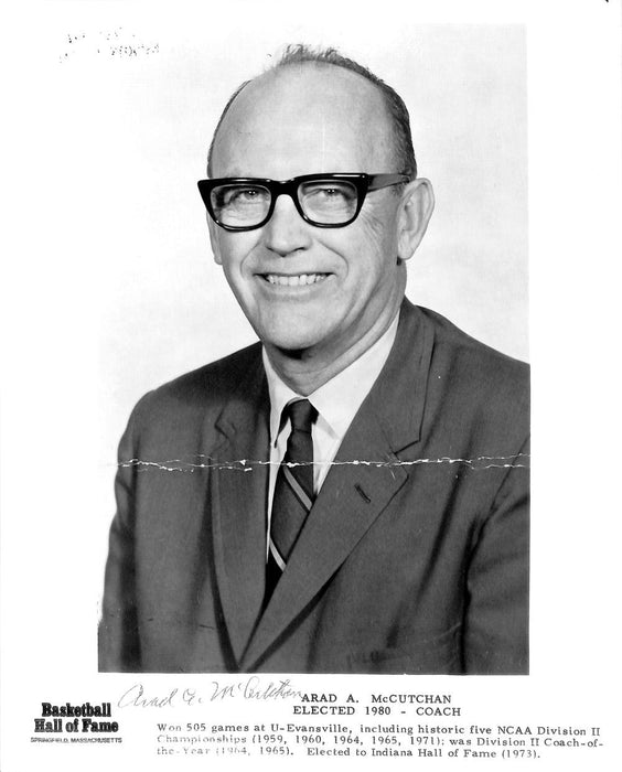 Arad McCutchan Autographed 8x10 Photo Hall Of Fame PSA/DNA #AA92861 - RSA