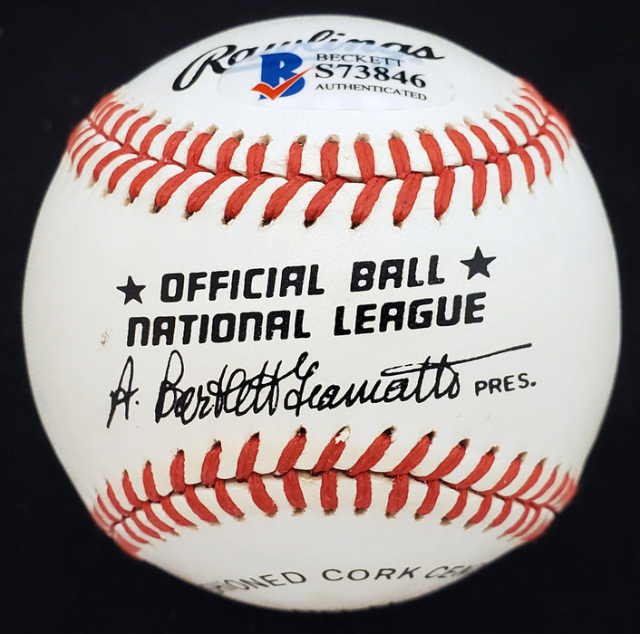Pete Runnels Autographed Official NL Baseball Boston Red Sox Beckett BAS #S73846 - RSA