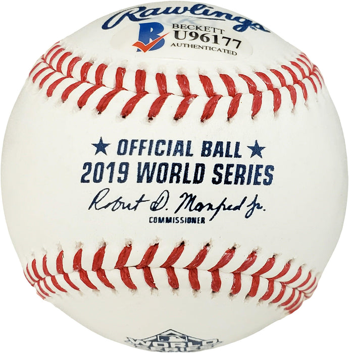 Daniel Hudson Autographed Official 2019 World Series MLB Baseball Washington Nationals Beckett BAS Stock #179015 - RSA