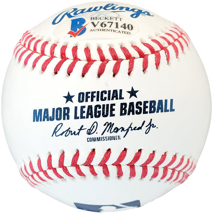 Dwight Gooden Autographed Official MLB Baseball New York Mets "84 ROY" Beckett BAS Stock #181107 - RSA