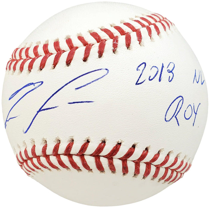 Ronald Acuna Jr. Autographed Official MLB Baseball Atlanta Braves "2018 NL ROY" Beckett BAS Stock #185592 - RSA
