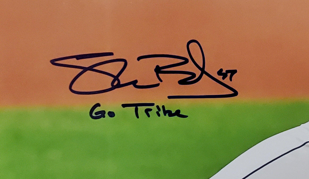 Shane Bieber Autographed 16x20 Photo Cleveland Indians "Go Tribe" Beckett BAS Stock #185900 - RSA