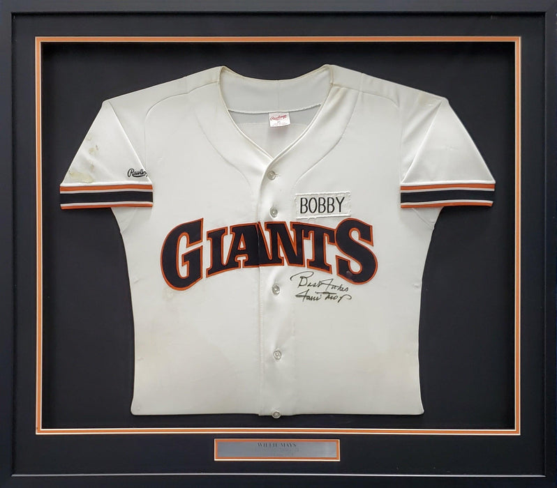 San Francisco Giants Willie Mays Autographed Framed White Rawlings Jersey Size 40 "Best Wishes" Beckett BAS #A53859 - RSA
