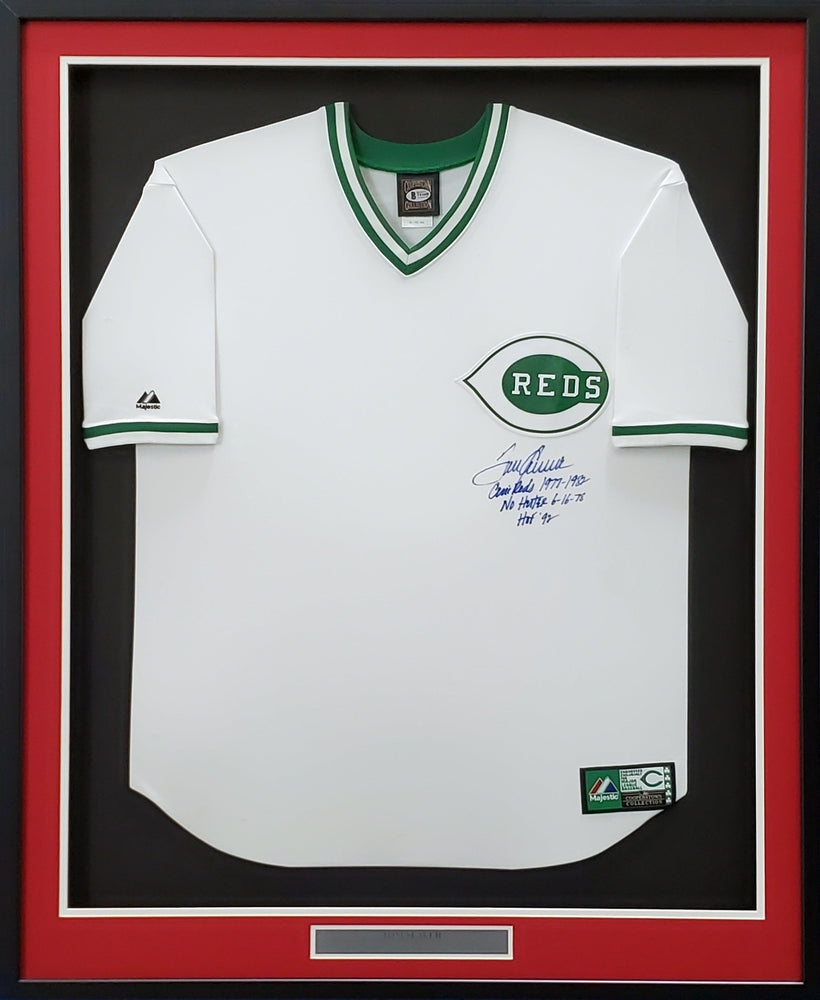 Cincinnati Reds Tom Seaver Autographed Framed St. Patrick's Day Majestic Cooperstown Jersey Size XL "1977-1982, No Hitter, HOF 92" Beckett BAS #T81658 - RSA
