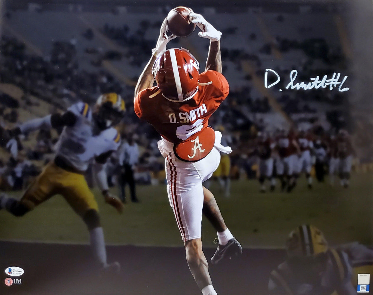 Devonta Smith Autographed 16x20 Photo Alabama Crimson Tide Touchdown Spotlight Beckett BAS Stock #189563 - RSA