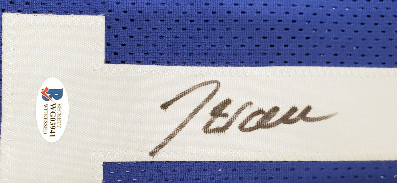 Kentucky Wildcats John Wall Autographed Blue Jersey Beckett BAS Stock #189804 - RSA