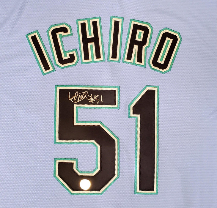 Seattle Mariners Ichiro Suzuki Autographed Light Blue Majestic 2019 Spring Training Jersey Size L "51" IS Holo Stock #189994 - RSA