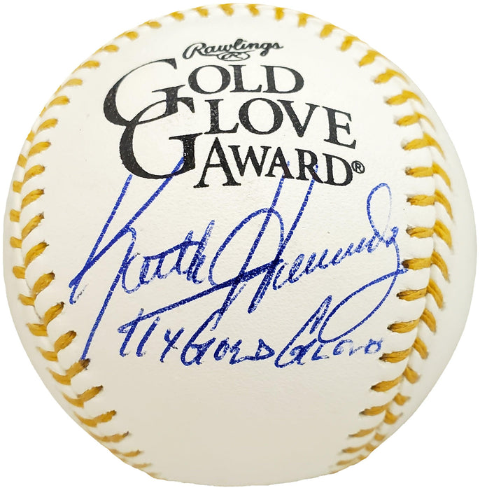 Keith Hernandez Autographed Official Gold Glove MLB Baseball New York Mets "11x Gold Gloves" Beckett BAS Stock #190503 - RSA
