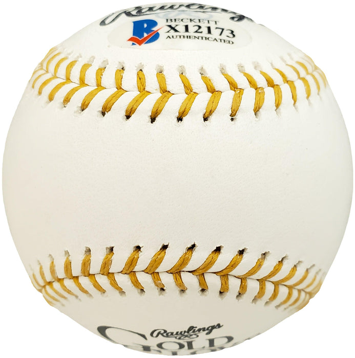 Keith Hernandez Autographed Official Gold Glove MLB Baseball New York Mets "11x Gold Gloves" Beckett BAS Stock #190503 - RSA
