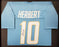 Los Angeles Chargers Justin Herbert Autographed Framed Powder Blue Jersey Beckett BAS Stock #191176 - RSA